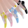 Calcetines Finos de Seda y Fibra de Vidrio para Mujer de Primavera y Verano, Calcetines Invisibles Transpirables, Calcetines Transparentes de Verano Finos de Corte Bajo con Flores de Margarita de Cristal