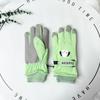 Guantes de Esquí para Mujer para Otoño e Invierno, Engrosados y Forrados de Felpa, Ciclismo al Aire Libre, Cortavientos, Repelentes al Agua, Cálidos, Diseño Lindo de Dibujos Animados, Compatibles con Pantalla Táctil