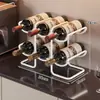 Suporte de Vinho para Uso Doméstico, Decoração de Mesa, Suporte de Armazenamento de Vinho de Múltiplas Camadas, Armário de Vinho, Suporte Decorativo de Luxo Leve para Exibição de Garrafas de Vinho