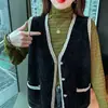 Chaleco de Punto Estilo Pequeño Chanel para Mujer 2026 Otoño Invierno Nuevo Piel Sintética de Visón Chal Versátil Ropa de Abrigo para Mujer Ropa para Mujer
