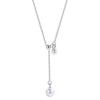 Collar con borlas de perlas de plata esterlina S925 Ganjia, cadena de clavícula extraíble, joyería de plata simple retro francesa para mujer, nueva moda