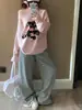 Sudadera de diseño holgado vintage con hombros descubiertos, estilo japonés y coreano, para mujer, otoño, casual, versátil, estilo perezoso, top fino