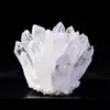 Racimos de Cristal Natural, Cristal Amarillo, Piedra Cruda de Cristal Blanco, Adornos de Piedra, Desmagnetizador de Escritorio para Sala de Estar en Casa, Adornos de Cristal al por Mayor
