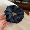 Goma para el pelo de estilo coreano azul ins con lunares, de doble capa, para mujer, suave con el cabello, accesorio de goma para el pelo versátil y duradero