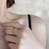 ¡Sácalo para hacer estallar la calle! Anillo de circonita microincrustada Anillo abierto ajustable elegante y genial estilo japonés y coreano para mujer