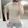 Camisa polo estilo nuevo 2026, camiseta de punto de manga corta, para hombre, de verano, fina y casual, elegante y holgada