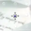 Pendientes de botón de aleación de titanio F-136 con copo de nieve de circón G23 Titanio con rosca interna Pendiente de labio de circón Joyería para piercings Cabeza