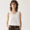 Chaleco interior tipo camisola top versátil de punto de lana sintética fina 100% premium hilo Yangzi alemán nuevo estilo otoño e invierno simple