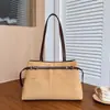 Bolso de Hombro de Piel Blanda de Vaca Versátil Color Sólido Nuevo Bolso para Mujer Gran Capacidad Bolso de Mano de Nicho 2025 Bolso Cruzado para Mujer