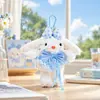 Lindo Llavero de Conejo de Orejas Largas con Vestido de Princesa de Peluche Figura de Muñeca de Dibujos Animados Cosplay Colgante para Bolso de Pareja Pequeño Regalo