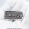 Marca Metálica Auihuyagu Texturizada Negra, Placa de Identificación de Producto Electrónico, Personalización de Logotipo de Marca de Dispositivo Digital