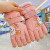 Guantes de esquí para niños, de invierno, impermeables, cálidos, de terciopelo grueso, para niños y niñas, para ciclismo, anticongelantes, para bebés que juegan en la nieve.