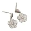 Lujo Ligero y Gama Alta Retro Incrustaciones Flor de Diamante Burbuja Completamente Diamantado Pulsera Pendientes Versátil Para el Trabajo Elegante Exquisito Conjunto