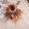Chunhua Qiushi Rosa Flor Artificial Escrita a Mano Diseño de Decoración Boda Ramo para Sostener Decoración de Pared Colgante de Pared CF01337