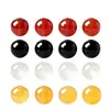 Ágata de los Cinco Elementos Tang Cuentas Sueltas Agujero Grande Pulsera de Cuentas de Ágata Roja Natural Pulsera de Cuentas Finales Hechas a Mano Cuentas Espaciadoras de Posicionamiento
