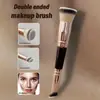 Brocha de maquillaje doble, brocha para corrector y brocha para difuminar 2 en 1, brocha para polvos, herramienta de maquillaje para principiantes