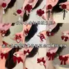 Pendientes de Flor de Rosa Terciopelo Rojo, Pendientes Estilo Retro de Hong Kong, Elegantes Pendientes de Terciopelo Estilo Nuevo para Vestido de Novia