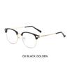 GLAZZY Moda Sencillo Hueco Metal Plano Gafas Nuevo Todo-partido Fijación Facial Marco Grande Marco de Gafas Anti-azul Marco para Miopía