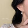 Pendientes de perla de agua dulce con circonita y estilo barroco retro francés para mujer, diseño sencillo y elegante, hechos a mano, venta al por mayor.