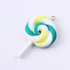 Accesorios de Juguete de Arcilla Blanda al por Mayor para Niños Edición Linda y Cálida Piruleta Arcoíris Accesorios de Decoración de Belleza para Teléfono Móvil Imitación