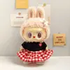 [Solo Ropa de Bebé] Ropa de Reemplazo para Muñeco de Peluche de Vinilo Labubu de 38 cm Falda Mokoko para Muñeco Labubu