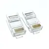 Conector de interfaz de red RJ45 Cabeza de Cristal 8p8c conector de cable de red de 8 hilos enchufe de crimpado conector de red