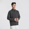 Também Pare 2026 Outono Gola Alta Meio Zíper Camisa Polo Tricô Masculino 450g Relaxado Toque de Luxo Suéter de Manga Longa