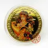 Moneda Conmemorativa de las Doce Constelaciones Moneda Chapada en Oro Constelación de 12 Medallón Conmemorativo de Tarot Europeo y Americano Moneda de Oro Moneda de los Deseos Espejo Cruzado