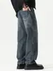 Moda Masculina Fengshe / Lançamento Outono 2026 Calça Jeans Reta Masculina, Solta e Emagrecedora, Calça Wide Leg Estilo Americano High-Street