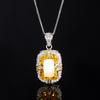 2024 nova Zhuangshang jóias alto carbono diamante gelo flor corte cobre incrustado retro luz luxo terno senhora 10*14