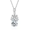 2026 Nuevo Modelo Colgante Forma de Huevo de Paloma 8*10 Plata S925 Collar de Moissanita Ovalada Colgante de Piedra Preciosa de Color de Lujo Elegante