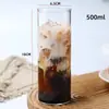 Copo de Vidro Borossilicato de Camada Única com Corpo Reto para Uso Doméstico, Adequado para Leite e Suco no Café da Manhã, Copo em Formato de Letra, Copo Simples de Vidro Resistente ao Calor