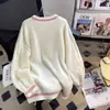 Suéter Abrigo Estilo Academia Dulce para Mujer Estilo Perezoso Holgado Otoño e Invierno Nuevo Diseño Superior Cardigan Tejido Mujer