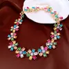 Pendientes de Flor de Diamante Vintage de Segunda Mano Collar Cadena para Suéter Estilo Palacio Retro Set de Joyería de Lujo Accesible