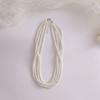Colar choker de vidro multicamadas com quatro torções NK-235 estilo retrô para senhoras, corrente curta para clavícula para usar com cheongsam