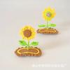Pasador de Ganchillo de Lana Hecho a Mano Dulce Lindo Girasol Girasol Pasador Joyería Lateral para Niños Productos Terminados