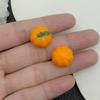 Colgante de Fruta Estéreo Artificial de Resina DIY Fresa Pequeña Naranja Manzana Llavero Pulsera Accesorios de Joyería