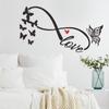 Novo FX-B326 Personalidade de laço LOVE Borboleta LOVE Decoração de parede de quarto casa casa adesivos de parede autoadesivos