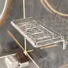 Novo Estilo Torneira de Lavatório Suporte de Armazenamento Acrílico Banheiro Lavatório de Banheiro Montado na Parede Sem Furos Armazenamento