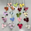 Hortênsia Artificial de 3 Cabeças tipo Doce, Flores Artificiais para Buquês de Casamento, Arte Floral Feita à Mão para Decoração de Salão de Casamento, Parede de Flores e Arranjos de Chão DIY