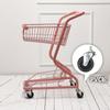 Carrito de supermercado de doble capa carrito para el hogar Foto de网红 rosa clip de supermercado muñeca dependienta de tienda fábrica
