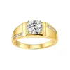 Suministro Directo de Fábrica Anillo para Hombre de Plata S925 Piedra Única Bisel Moda Joyería de Lujo Accesible