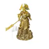 Estatua de Bronce de Guan Gong, Guan Gong de Cobre Puro con Dragones y Espada, Estatua de Bronce de Pie del Santo Marcial y Dios de la Riqueza, Adorno