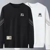 Moletom masculino, novo modelo primavera e outono 2025, gola redonda, corte solto, blusa de outono sem capuz, jaqueta de manga longa para adolescentes
