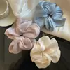 Goma para el pelo de seda nacarada estilo francés con un tacto de alta gama, goma de pelo brillante suave y elegante con alta elasticidad