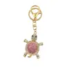 Colgante de Tortuga Colorido con Pedrería Transfronterizo para Hombres y Mujeres, Accesorios para Bolsos, Colgante para Coche, Colgante para Llavero, Llavero