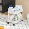 Estante de Armazenamento com Rodinhas para Cozinha, Quarto, Lanches, Três ou Cinco Camadas, Multiuso