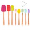 Mini raspador de silicone 8 peças terno bolo creme Espátula escova de óleo Silicone Spatula Set