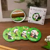 Espejo Pequeño de Panda de Dibujos Animados Espejo Redondo Pequeño Creativo Lindo Espejo de Maquillaje Portátil Espejo Mini para Estudiantes Venta al por Mayor