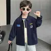 Q258 Ropa de Otoño para Niños Chaqueta Estilo Coreano Guapo Primavera y Otoño Nuevo Estilo Chaqueta Camisa de Pana para Niños Ropa de Abrigo